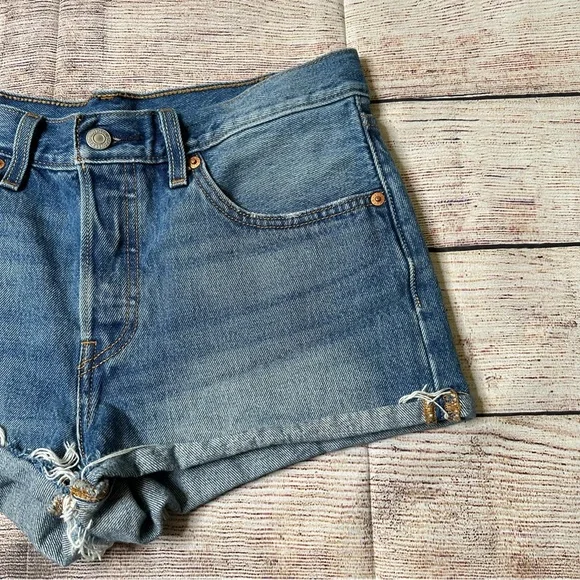 Levi's 501 Denim Shorts - Picture 4 of 15